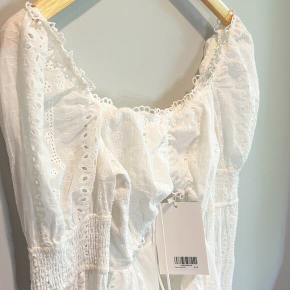 Sabo NWT White Eyelet Zeta Mini Dress - size XS - Picture 4 of 9
